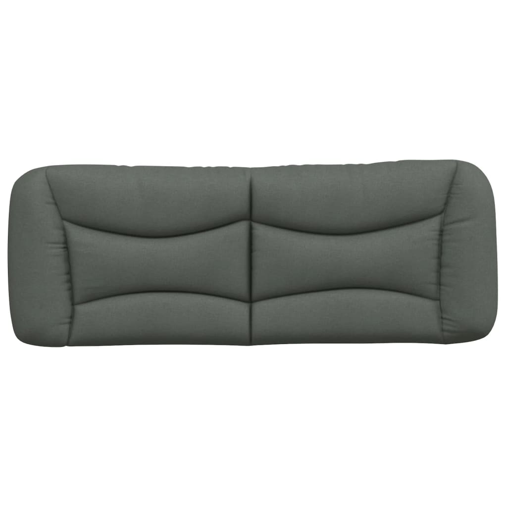 Headboard Cushion "Hvar" Dark Grey 137 cm Double Fabric