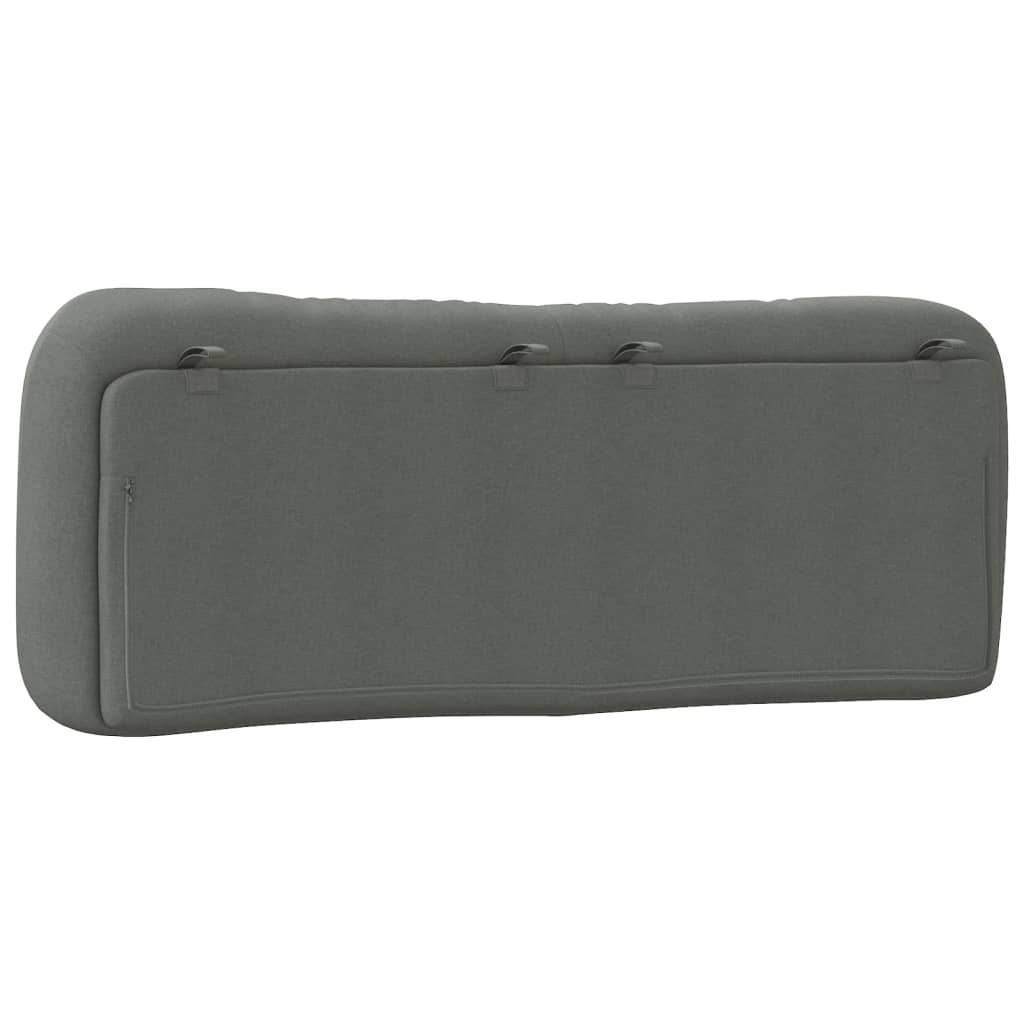 Headboard Cushion "Hvar" Dark Grey 137 cm Double Fabric