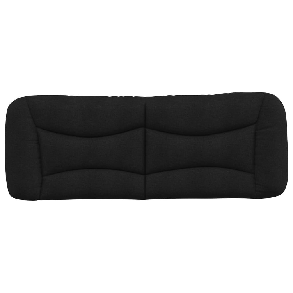Headboard Cushion "Hvar" Black 137 cm Double Fabric