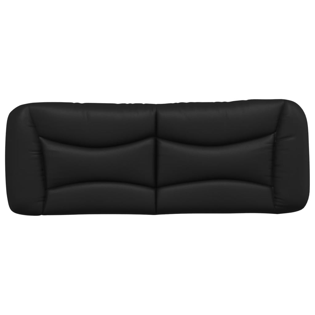 Headboard Cushion "Hvar" Black 137 cm Double Faux Leather