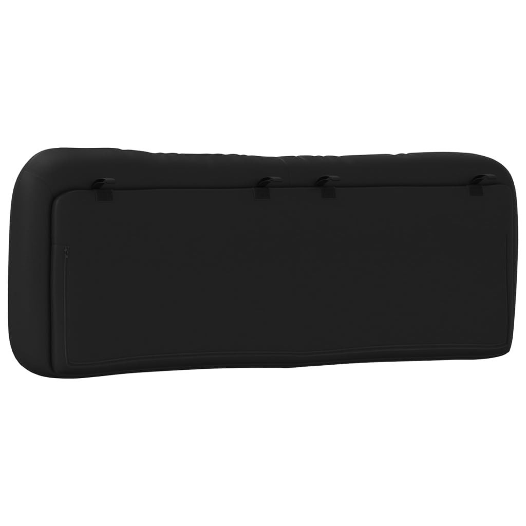 Headboard Cushion "Hvar" Black 137 cm Double Faux Leather