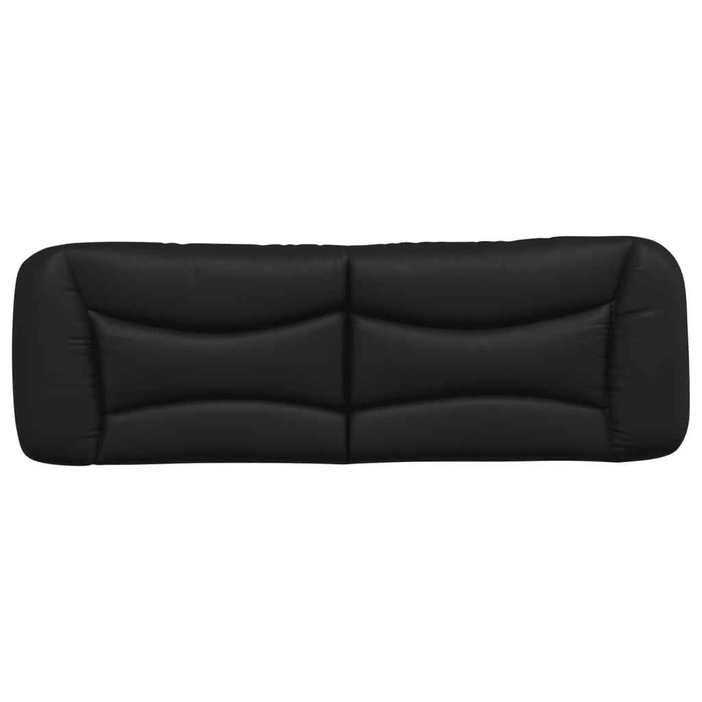 Headboard Cushion "Hvar" Black 152 cm Queen Faux Leather