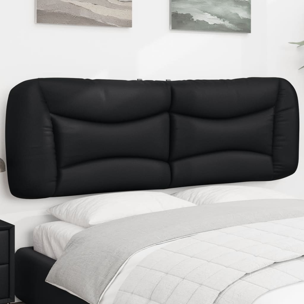 Headboard Cushion "Hvar" Black 152 cm Queen Faux Leather
