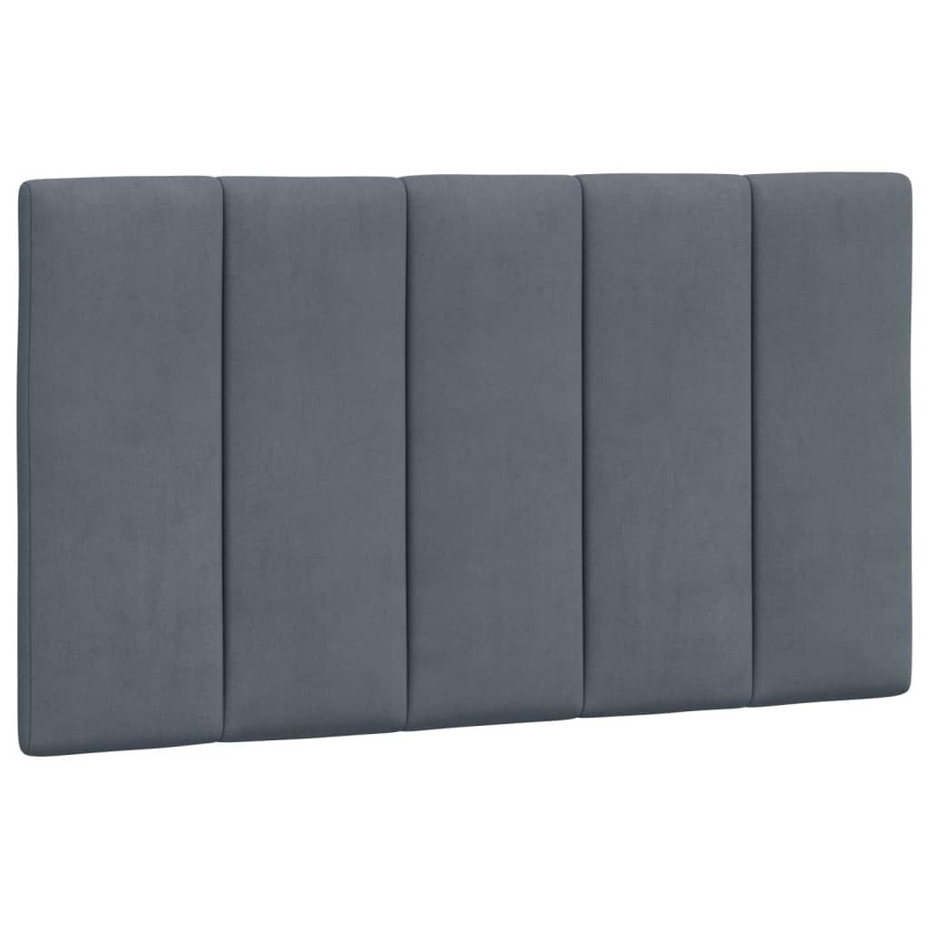 Headboard Cushion "Hanko" Dark Grey 90 cm Velvet