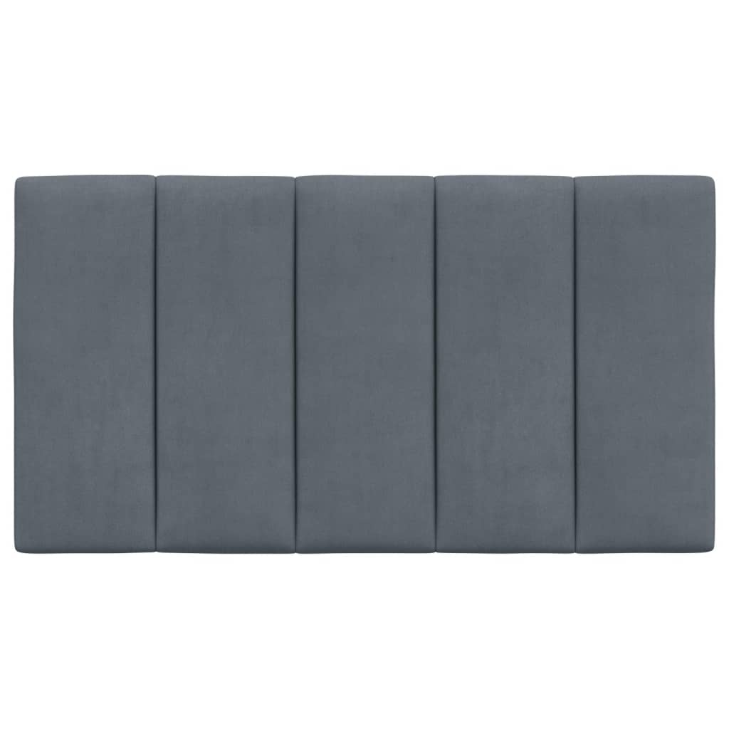 Headboard Cushion "Hanko" Dark Grey 90 cm Velvet