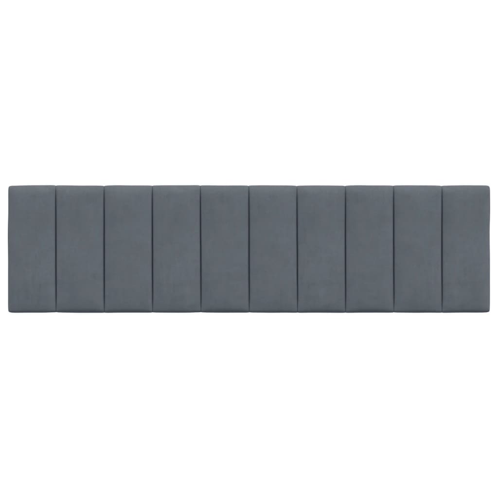 Headboard Cushion "Hanko" Dark Grey 180 cm Velvet