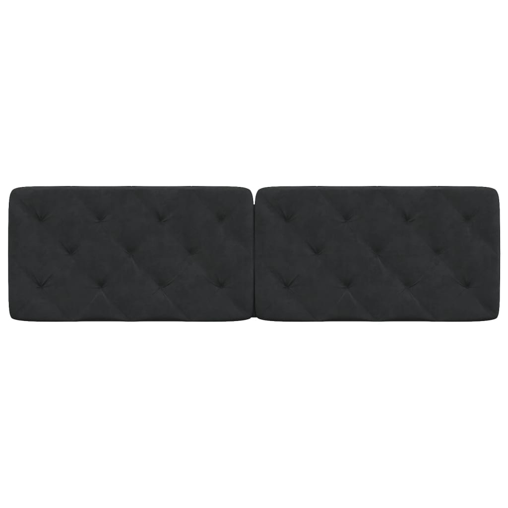 Headboard Cushion Black 180 cm Velvet