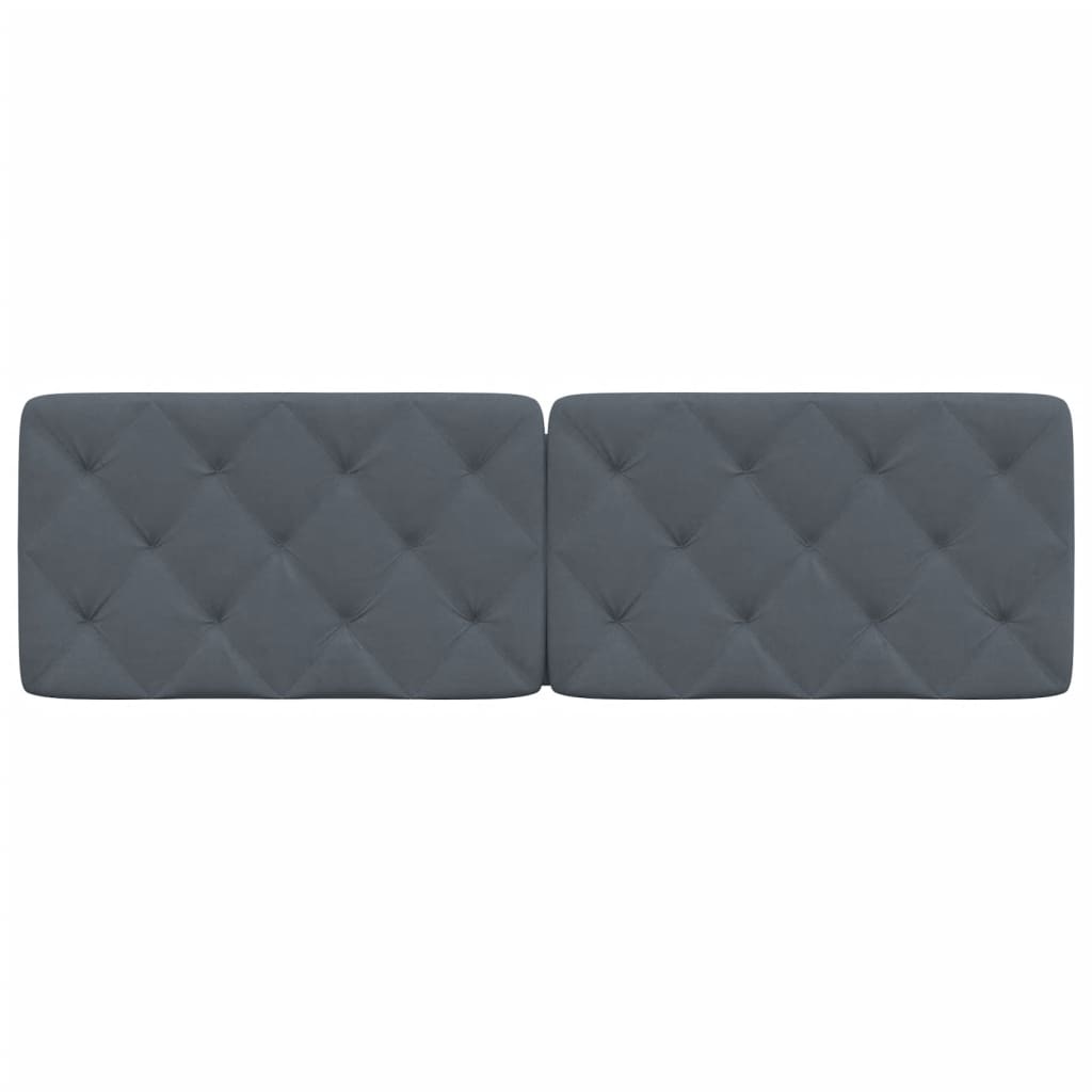 Headboard Cushion Dark Grey 152 cm Queen Velvet