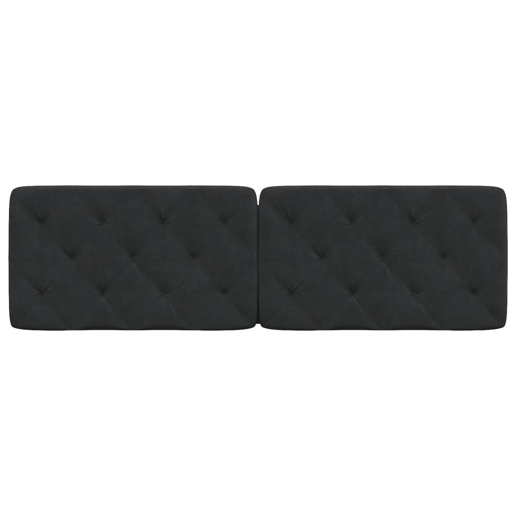 Headboard Cushion Black 152 cm Queen Velvet