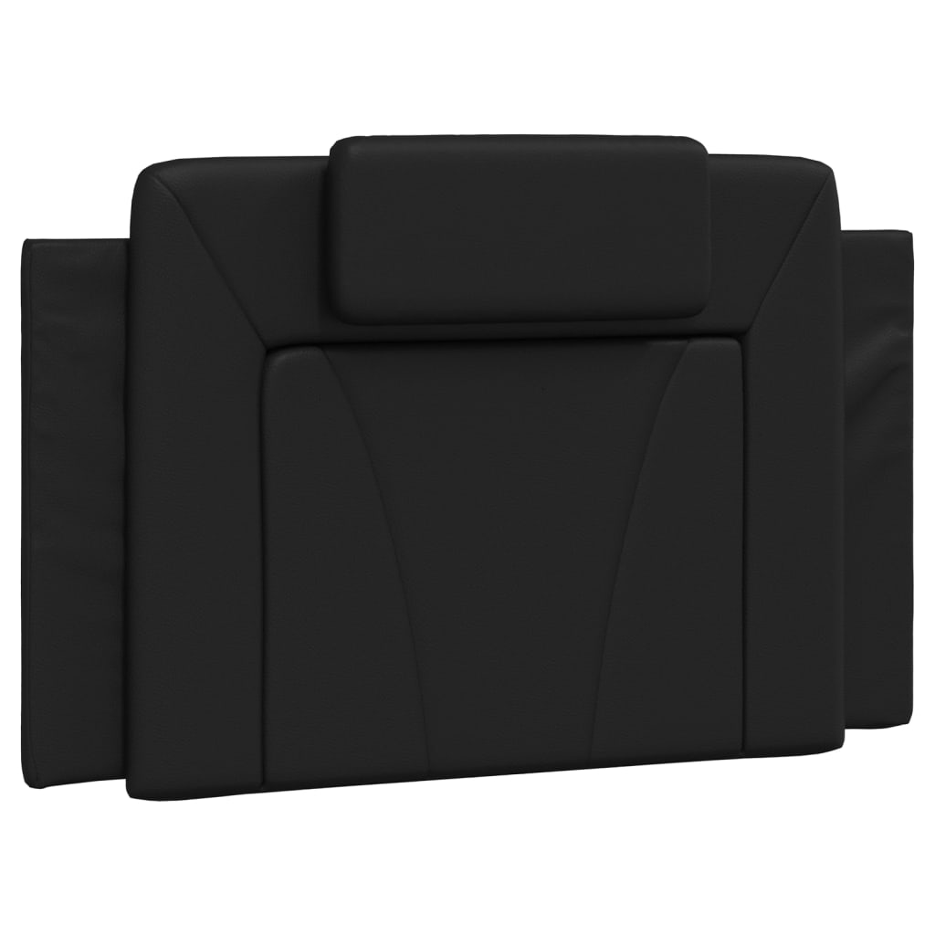 Headboard Cushion "Viana" Black 90 cm Faux Leather