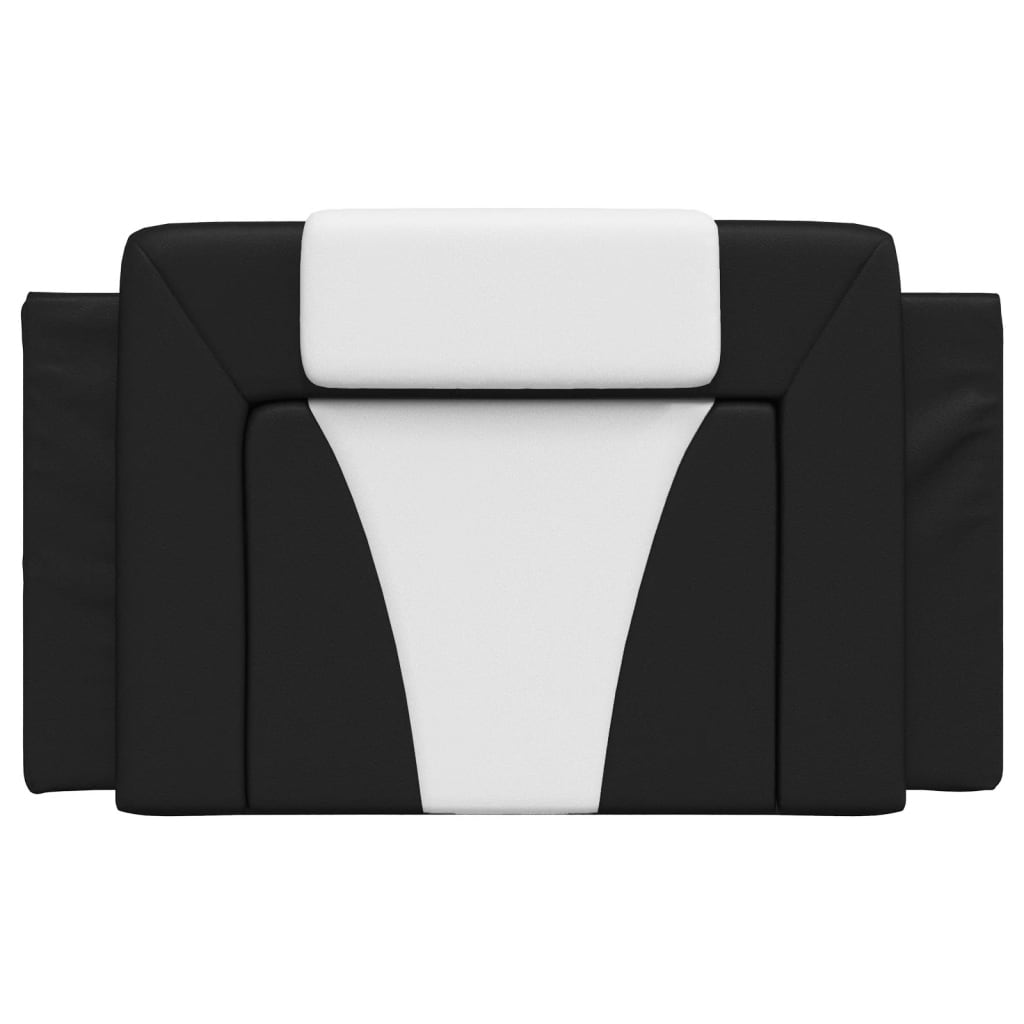 Headboard Cushion "Viana" Black and White 90 cm Faux Leather
