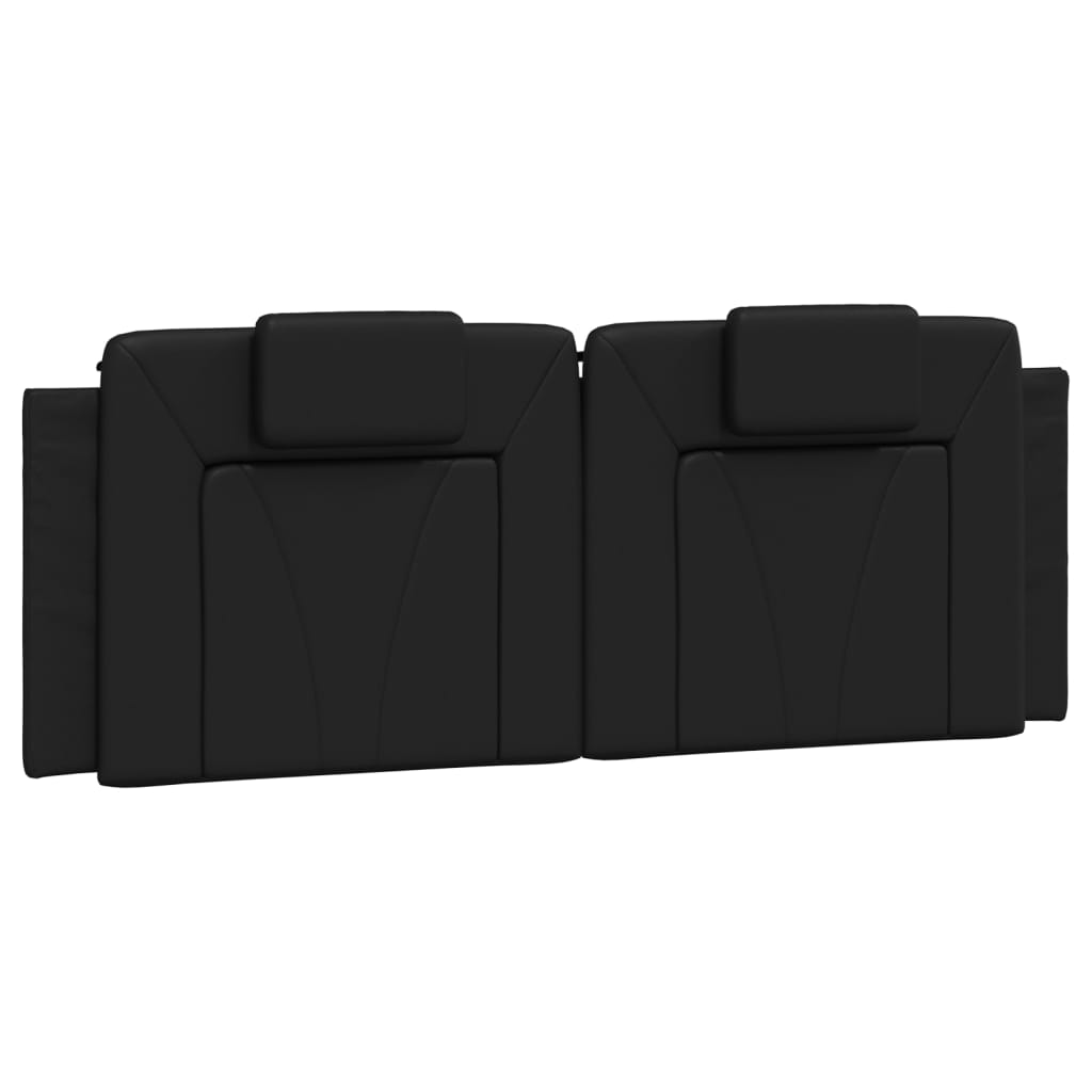 Headboard Cushion "Viana" Black 152 cm Queen Faux Leather