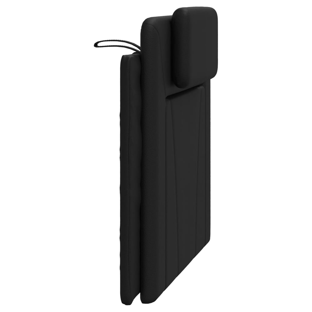 Headboard Cushion "Viana" Black 107 cm King Single Faux Leather