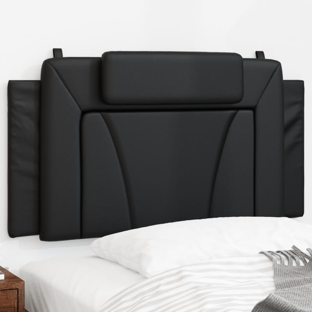 Headboard Cushion "Viana" Black 107 cm King Single Faux Leather