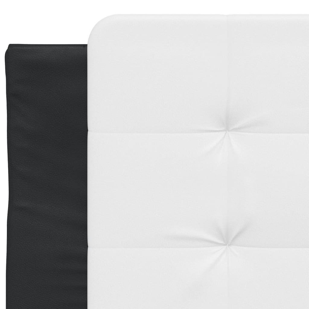 Headboard Cushion "Zadar" White and Black 90 cm Faux Leather