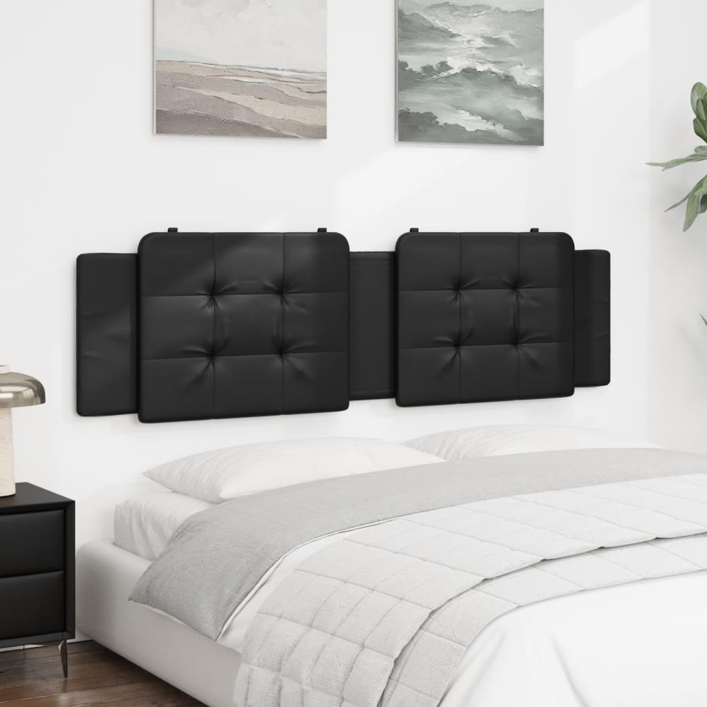 Headboard Cushion "Zadar" Black 180 cm Faux Leather