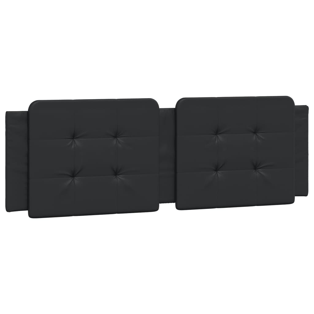 Headboard Cushion "Zadar" Black 152 cm Queen Faux Leather