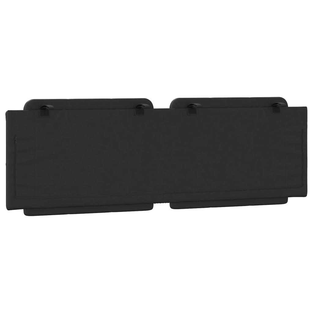 Headboard Cushion "Zadar" Black 152 cm Queen Faux Leather