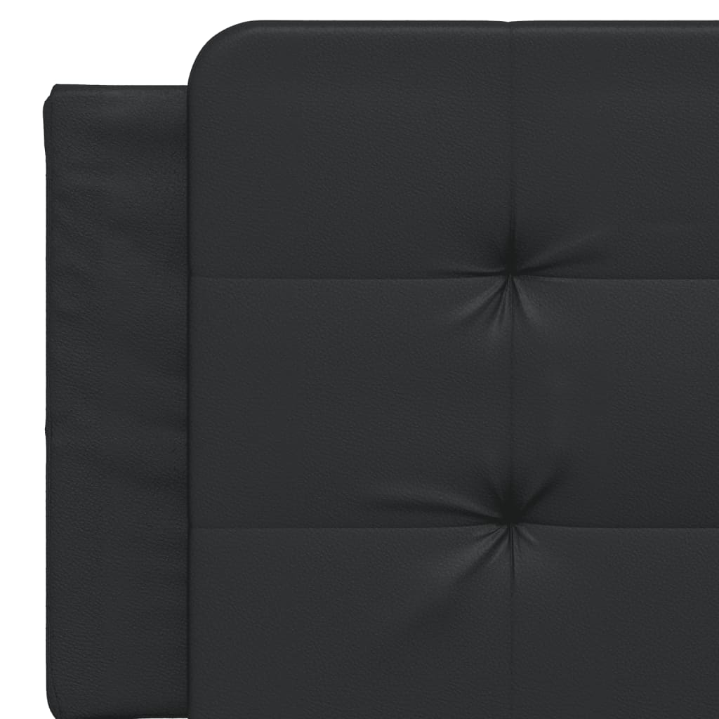 Headboard Cushion "Zadar" Black 152 cm Queen Faux Leather