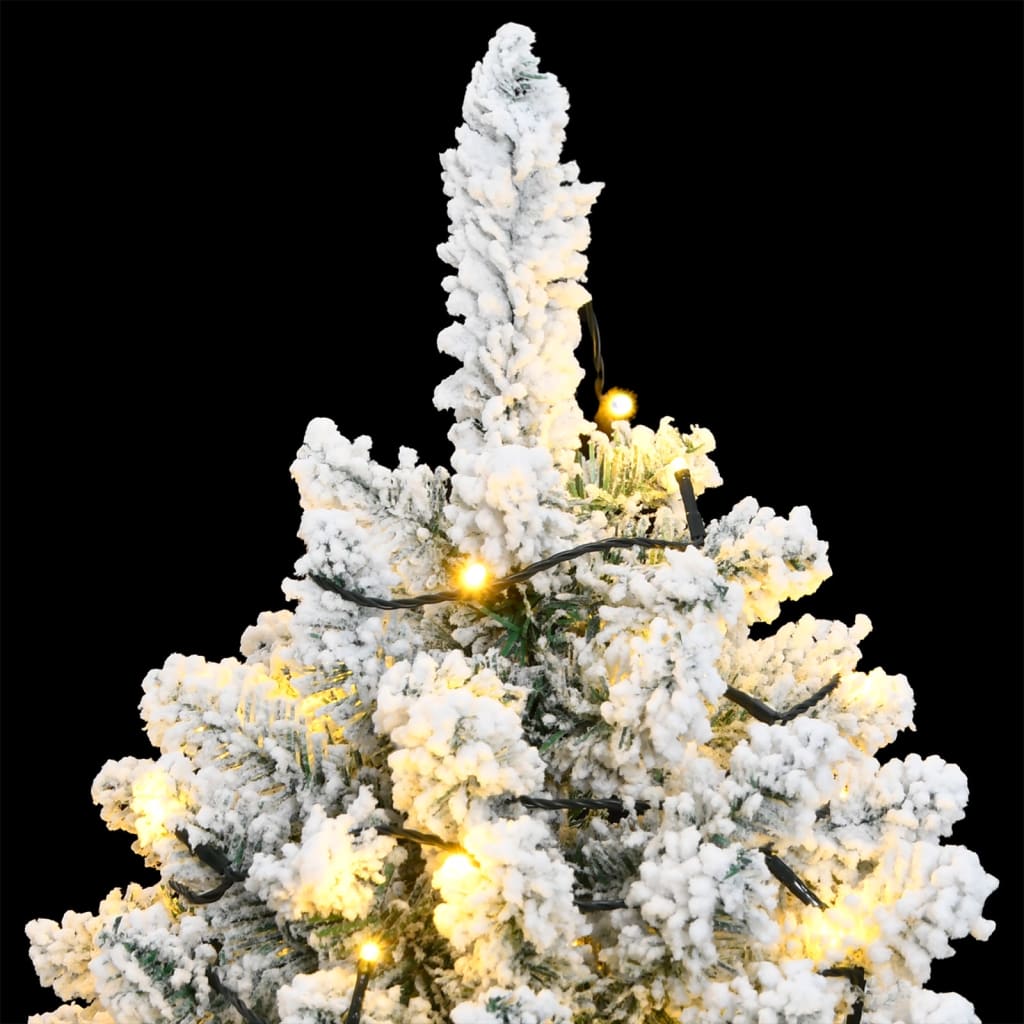 Artificial Hinged Christmas Tree 150 LEDs & Flocked Snow 150 cm