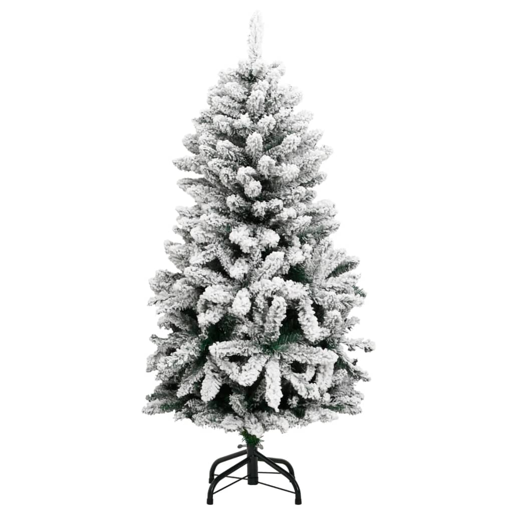 Artificial Hinged Christmas Tree 150 LEDs & Flocked Snow 150 cm