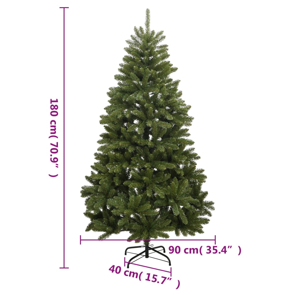 Artificial Hinged Christmas Tree 300 LEDs 180 cm