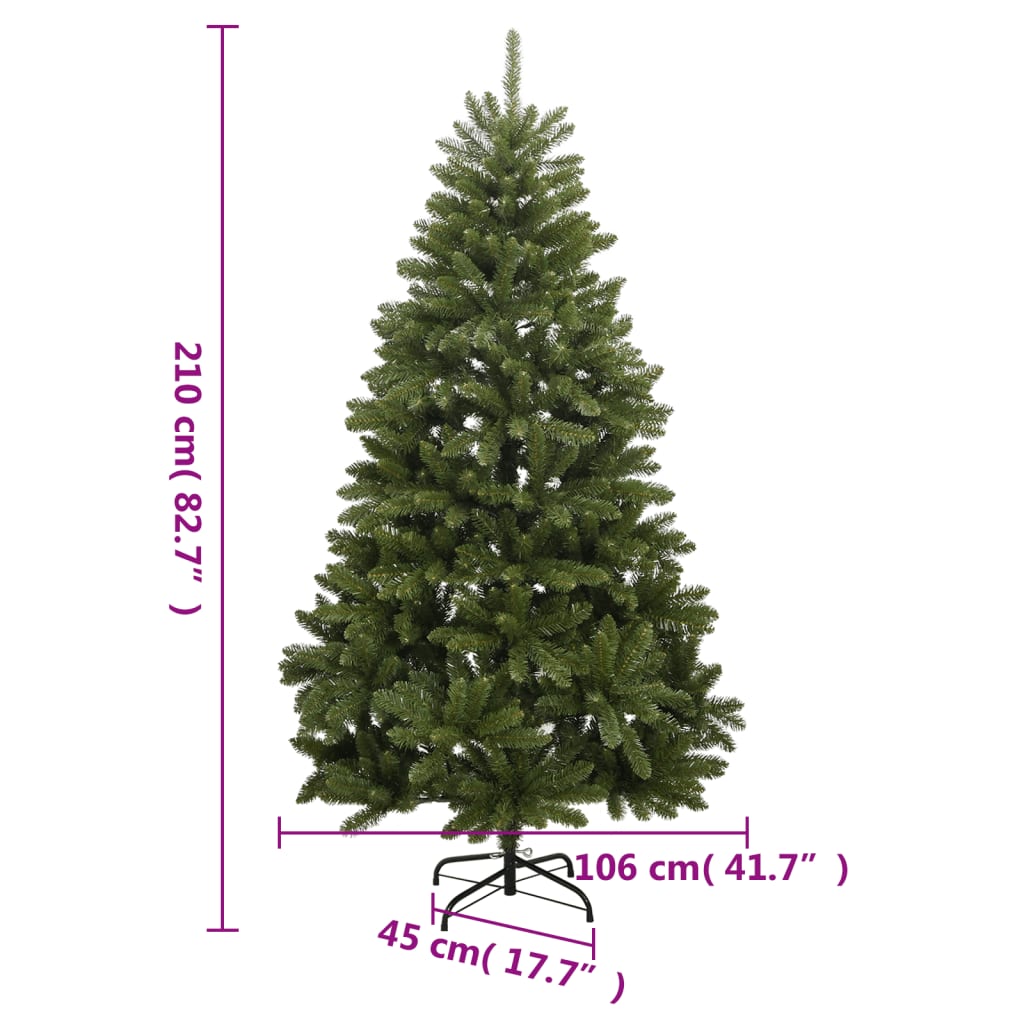 Artificial Hinged Christmas Tree 300 LEDs 210 cm