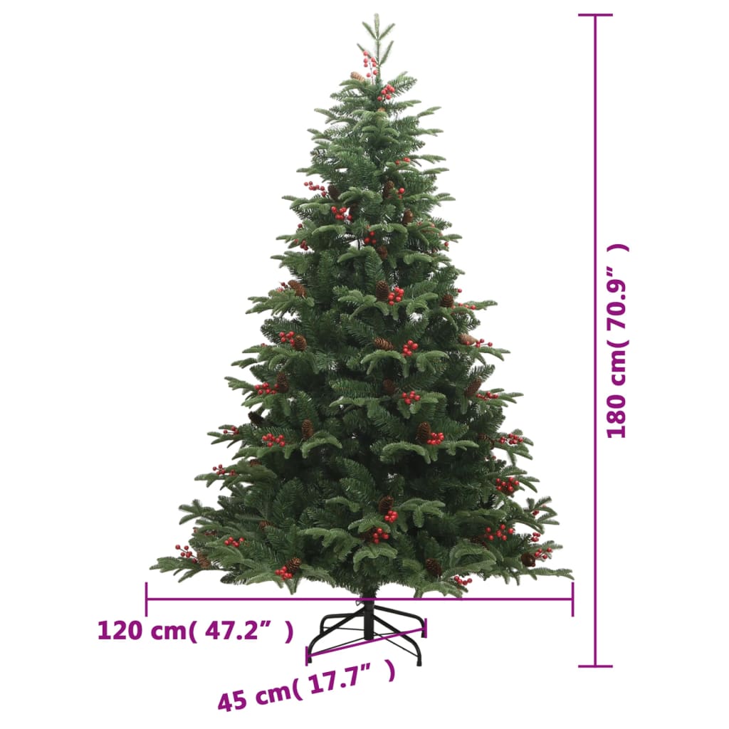 Artificial Hinged Christmas Tree 300 LEDs 180 cm
