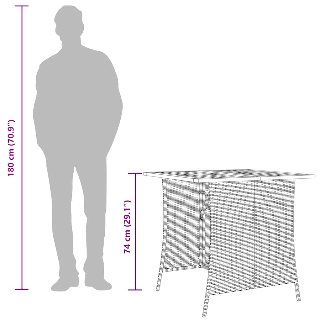 5 Piece Garden Dining Set with Cushions Black Poly Rattan