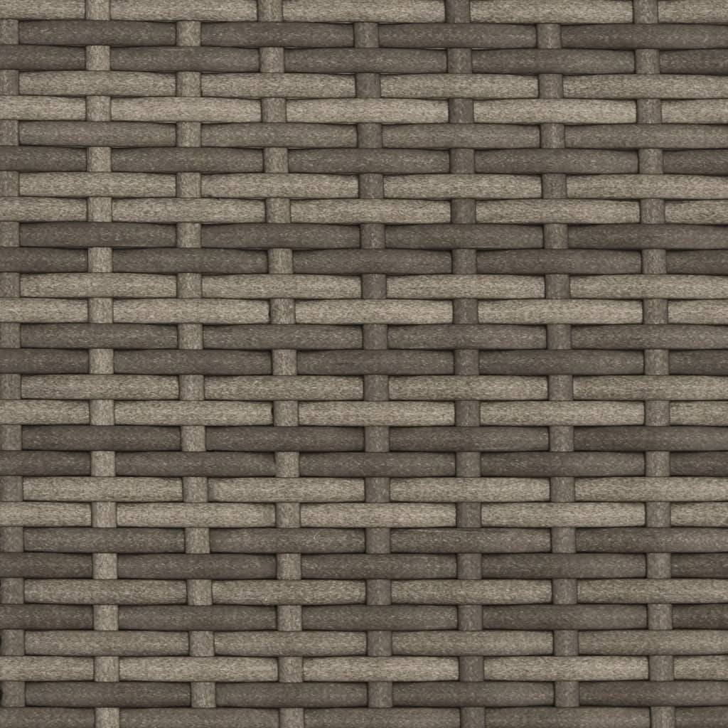 Garden Sofa 2-Seater with Stools Grey Poly Rattan