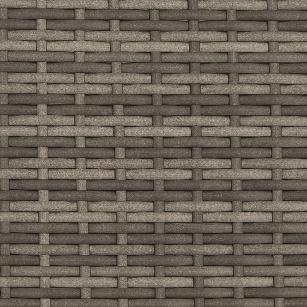 Garden Sofa 2-Seater with Stools Grey Poly Rattan