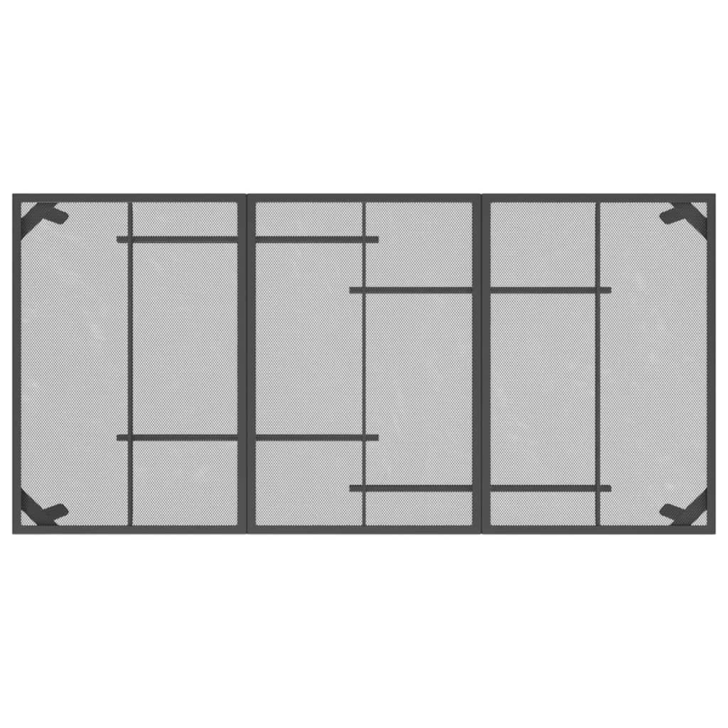 7 Piece Garden Dining Set Anthracite Metal Mesh