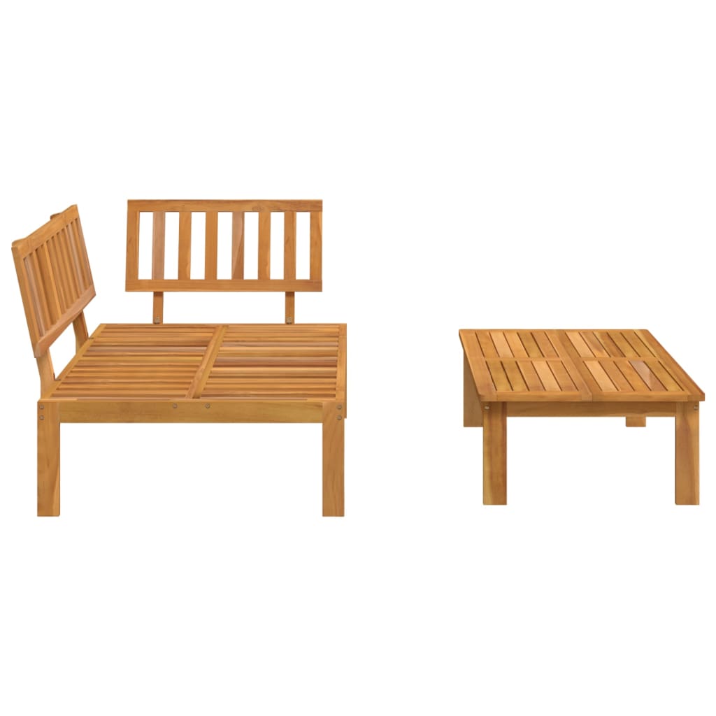 Garden Pallet Sofa Set 2 Piece Solid Wood Acacia