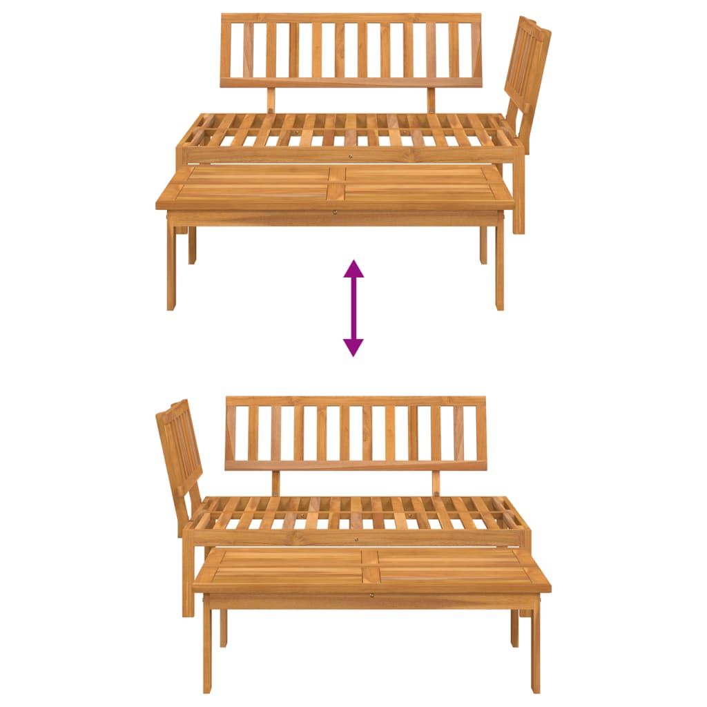Garden Pallet Sofa Set 2 Piece Solid Wood Acacia