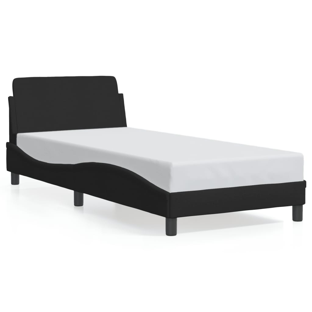 Bed Frame "Dover" Black 90x190 cm Fabric