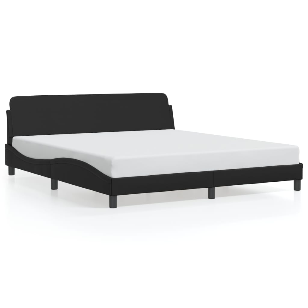 Bed Frame "Dover" Black 180x200 cm King Faux Leather
