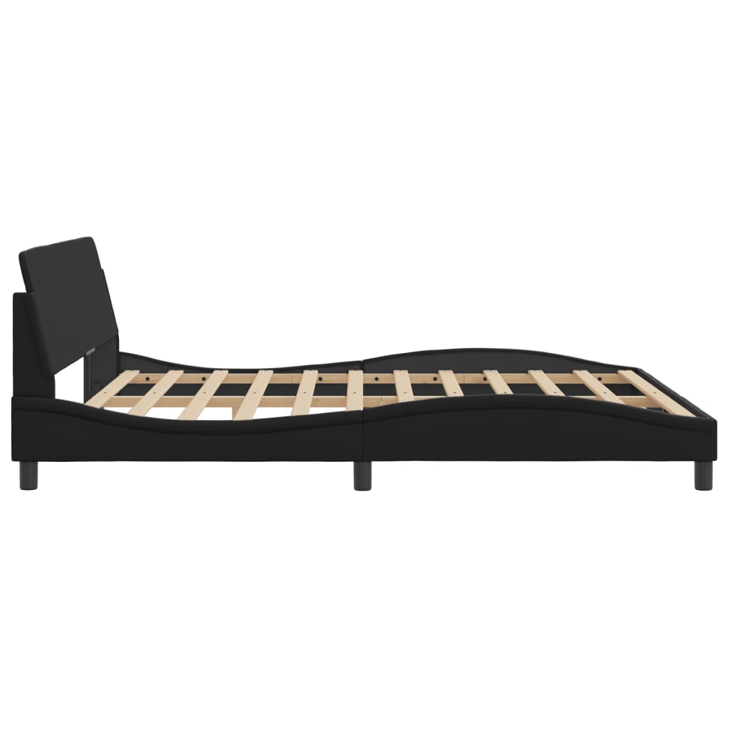 Bed Frame "Dover" Black 180x200 cm King Faux Leather