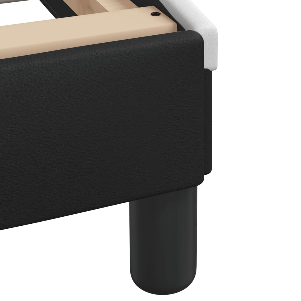 Bed Frame "Dover" Black and White 180x200 cm King Faux Leather