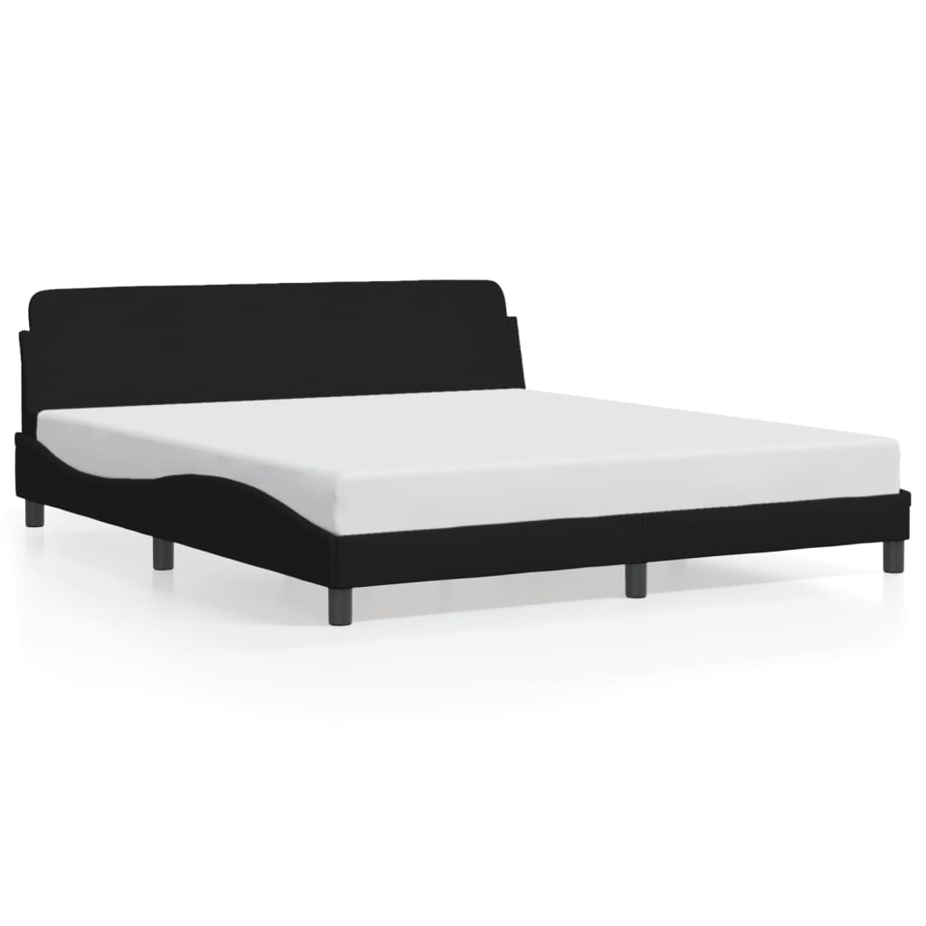 Bed Frame "Dover" Black 152x203 cm Queen Fabric