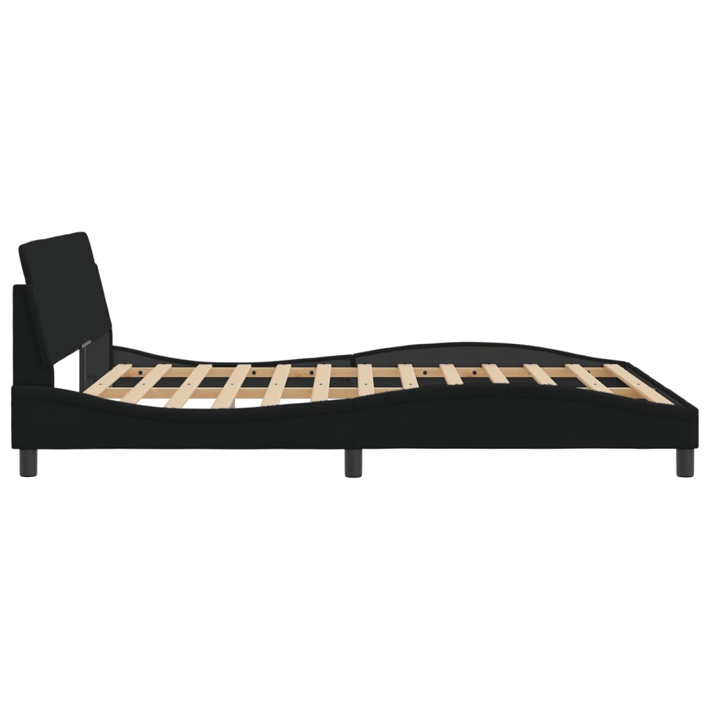 Bed Frame "Dover" Black 152x203 cm Queen Fabric