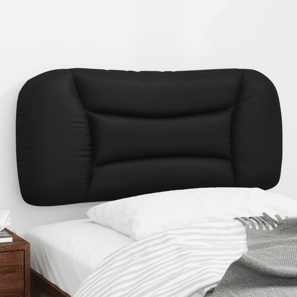 Headboard Cushion "Hvar" Black 90 cm Faux Leather