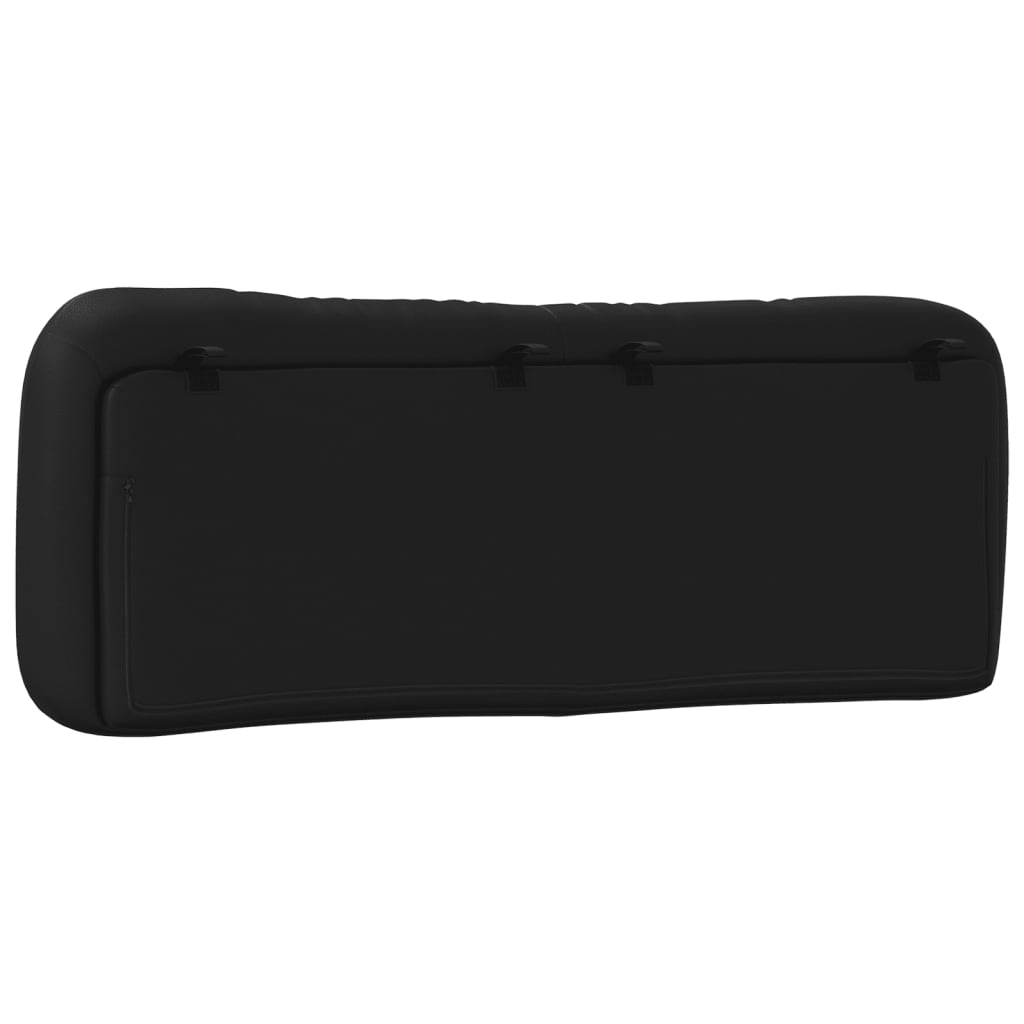 Headboard Cushion "Hvar" Black 137 cm Double Faux Leather