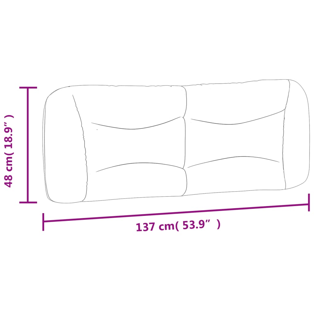 Headboard Cushion "Hvar" Black 137 cm Double Faux Leather