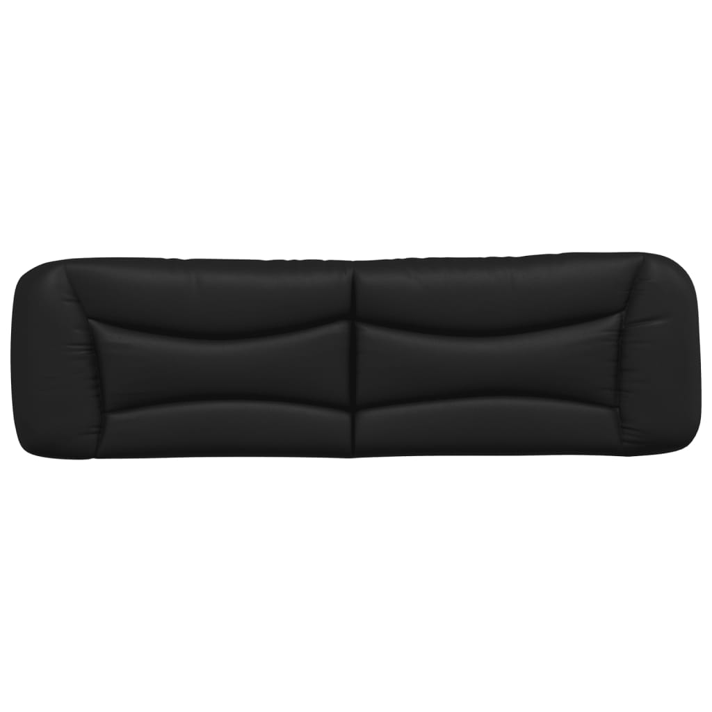Headboard Cushion "Hvar" Black 180 cm Faux Leather