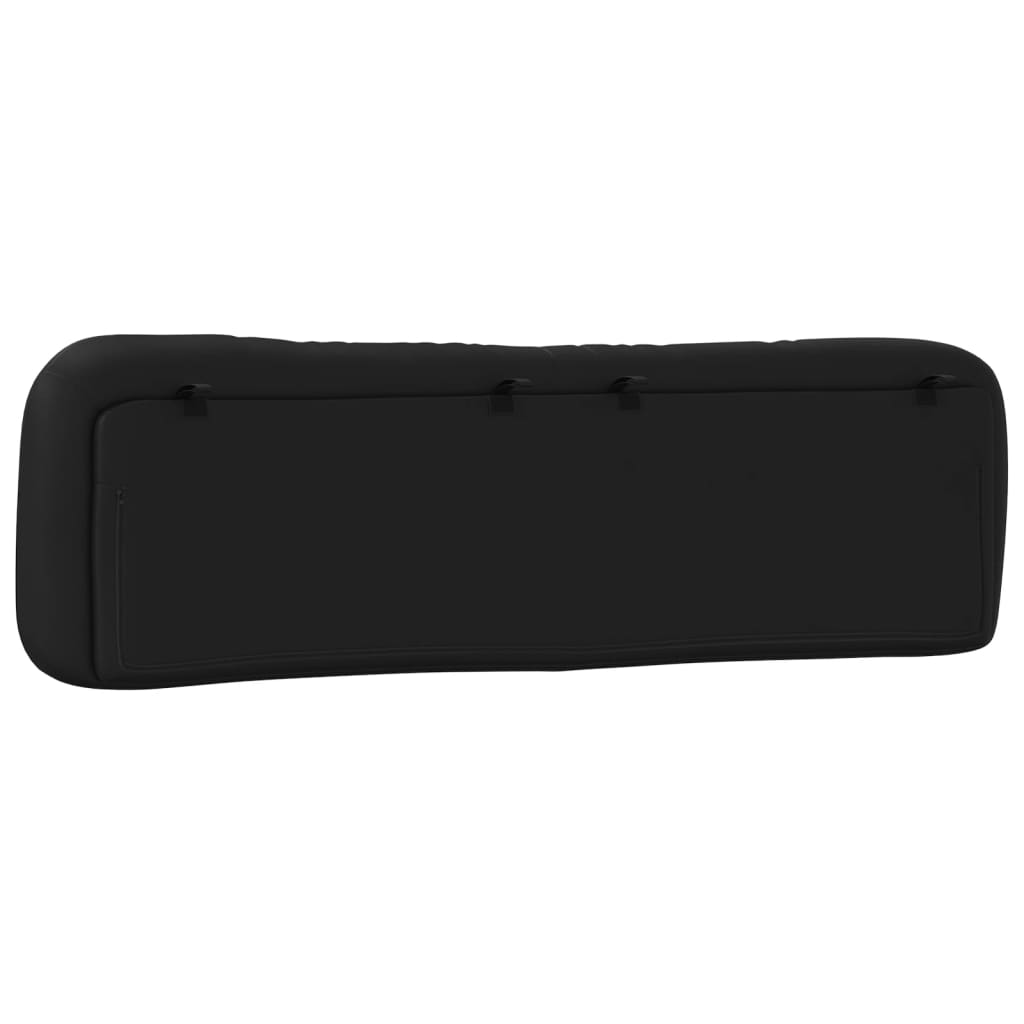 Headboard Cushion "Hvar" Black 180 cm Faux Leather