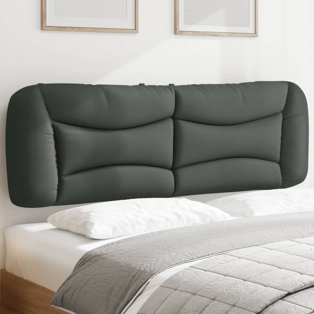 Headboard Cushion "Hvar" Dark Grey 153 cm Fabric