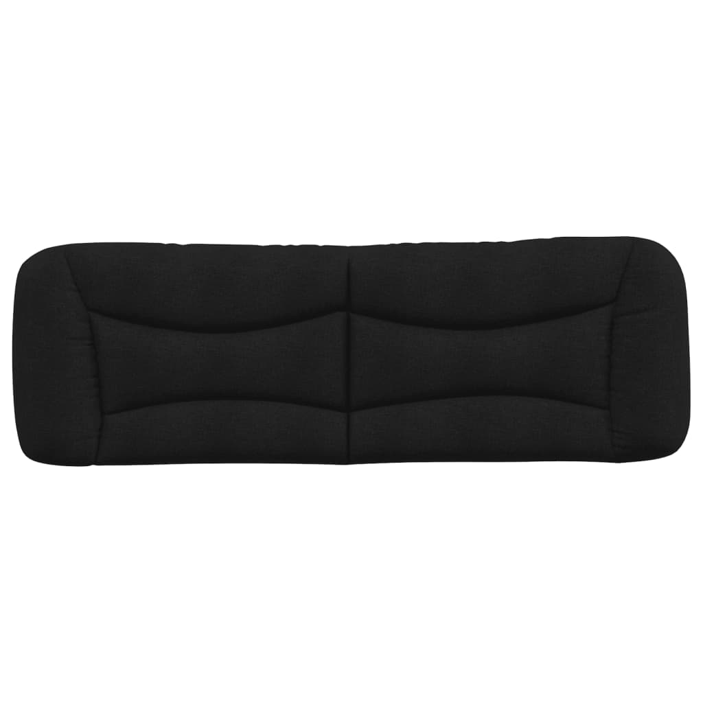 Headboard Cushion "Hvar" Black 153 cm Fabric