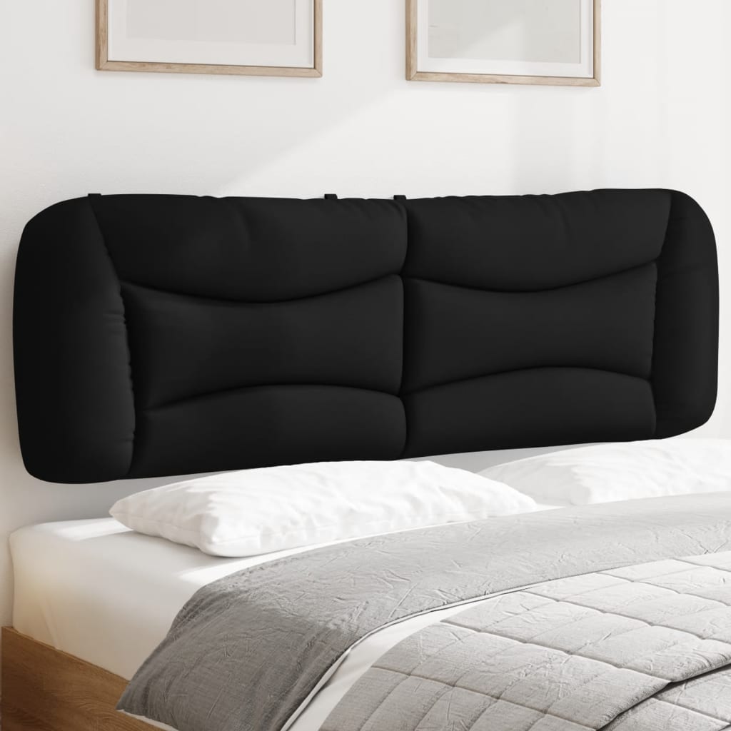 Headboard Cushion "Hvar" Black 153 cm Fabric