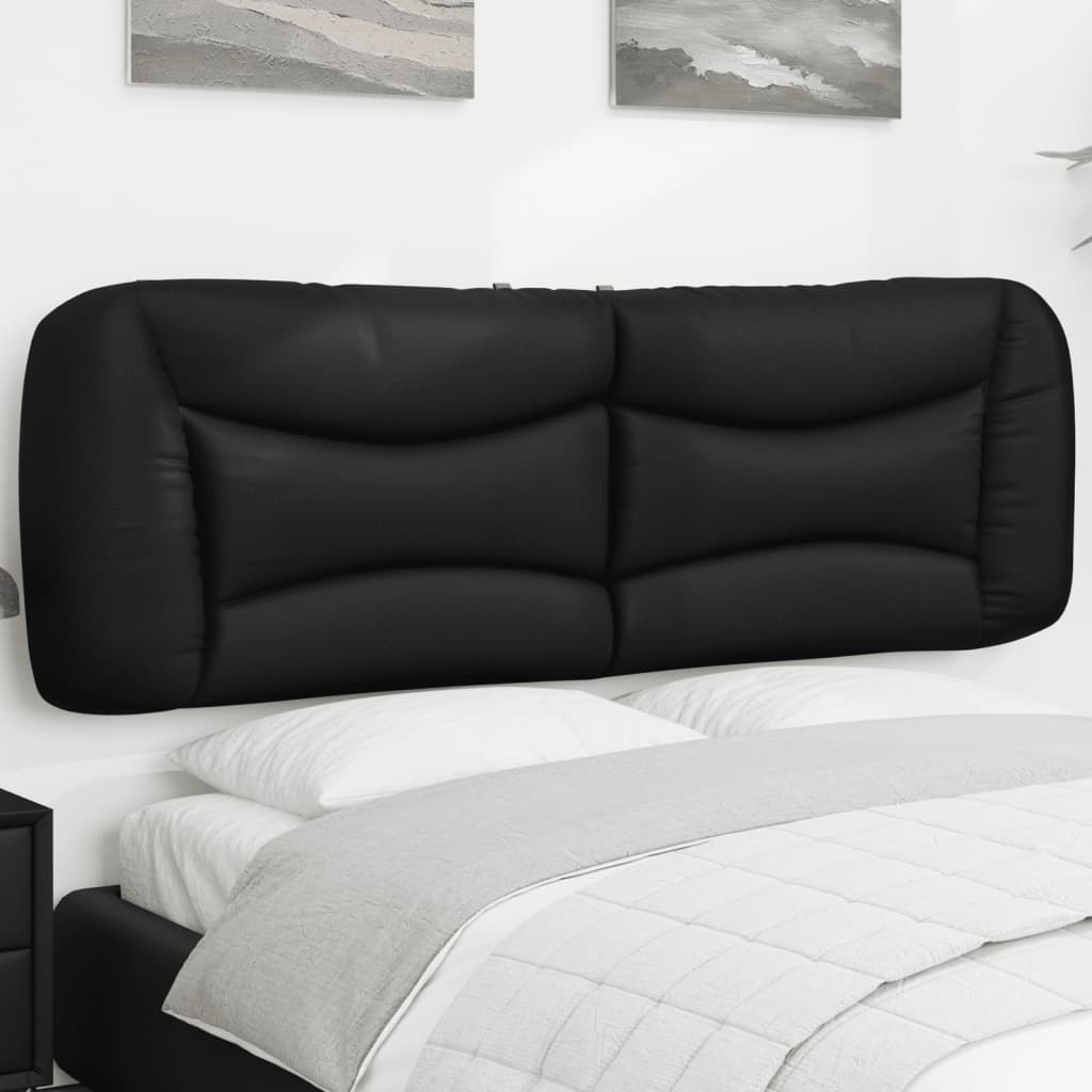 Headboard Cushion "Hvar" Black 153 cm Faux Leather