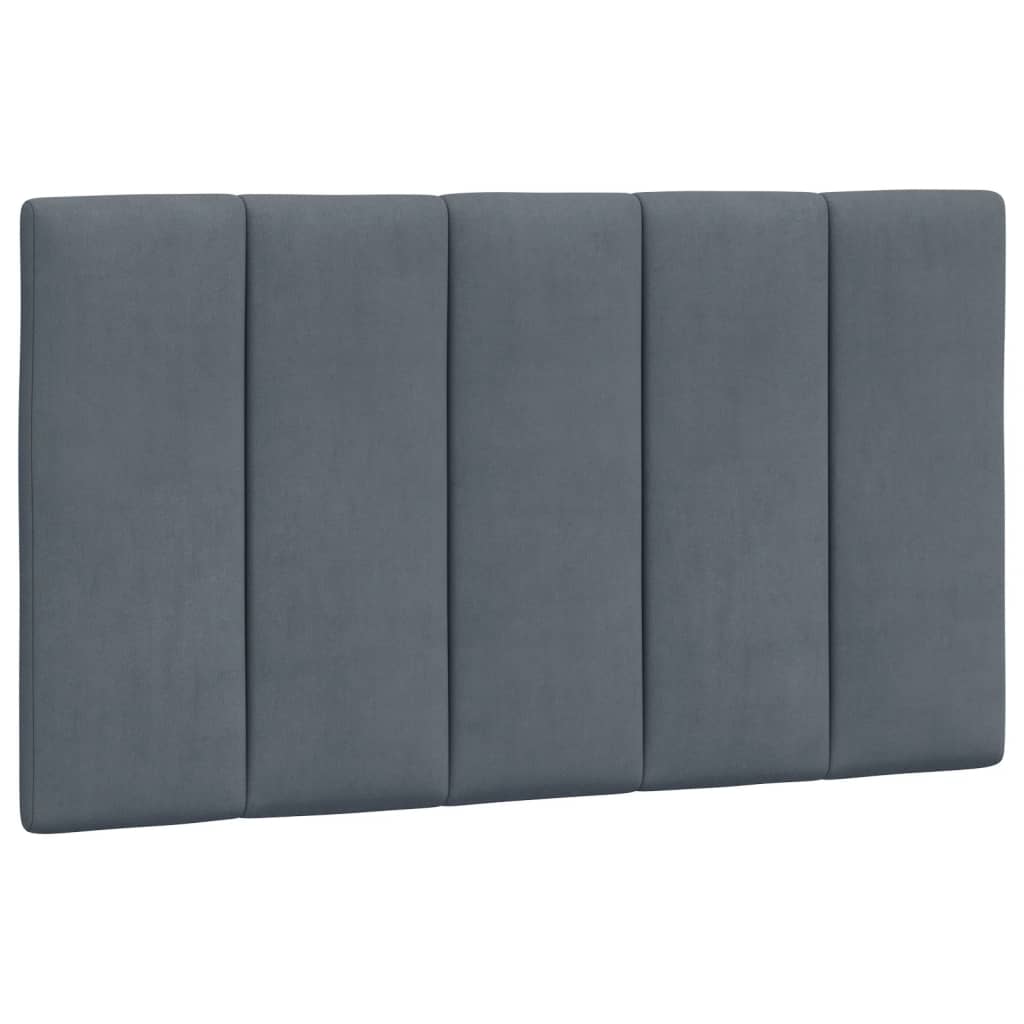 Headboard Cushion "Hanko" Dark Grey 90 cm Velvet